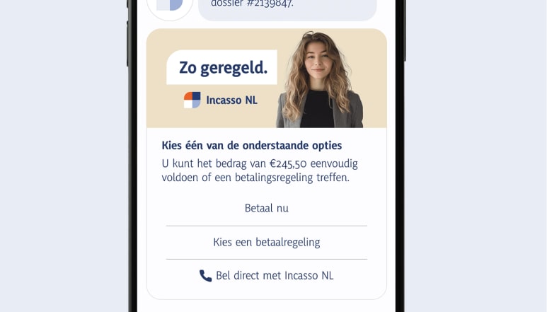 rcs-business-messaging-nederland-voorbeeld-incasso-message-min RCS Business Messaging - Voorbeeld voor incassosector